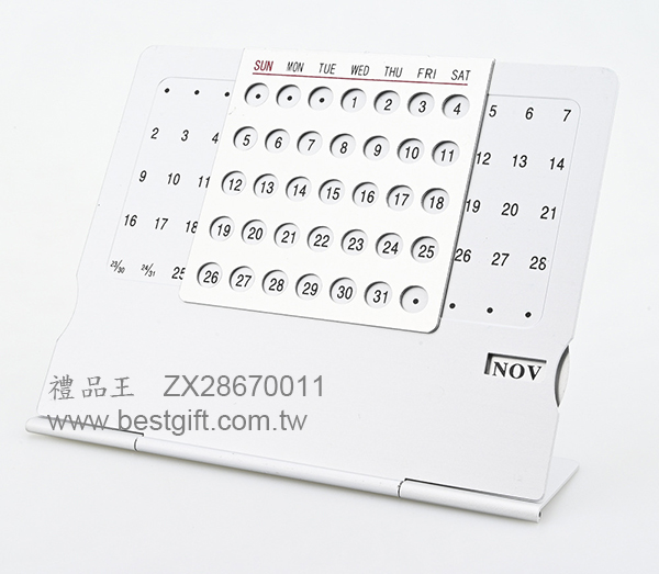 ZX28670011     金屬萬年曆(檯曆)